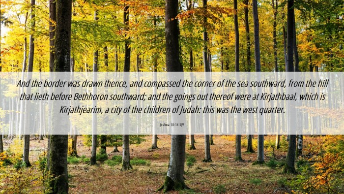 Picture 06 - Joshua 18:14 KJV Desktop Wallpaper - And the border was drawn thence, and compassed - Desktop Bible Verse Wallpaper