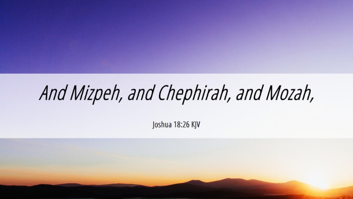 Picture 06 - Joshua 18:26 KJV Desktop Wallpaper - And Mizpeh, and Chephirah, and - Desktop Bible Verse Wallpaper