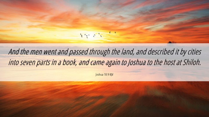 Picture 06 - Joshua 18:9 KJV Desktop Wallpaper - And the men went and passed through the land, and - Desktop Bible Verse Wallpaper