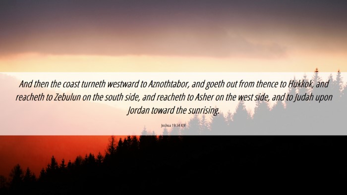 Picture 06 - Joshua 19:34 KJV Desktop Wallpaper - And then the coast turneth westward to - Desktop Bible Verse Wallpaper