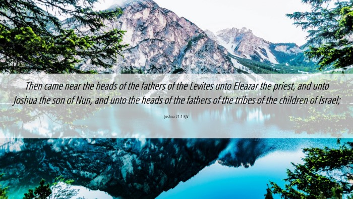 Picture 06 - Joshua 21:1 KJV Desktop Wallpaper - Then came near the heads of the fathers of the - Desktop Bible Verse Wallpaper