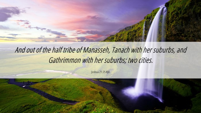 Picture 06 - Joshua 21:25 KJV Desktop Wallpaper - And out of the half tribe of Manasseh, Tanach - Desktop Bible Verse Wallpaper