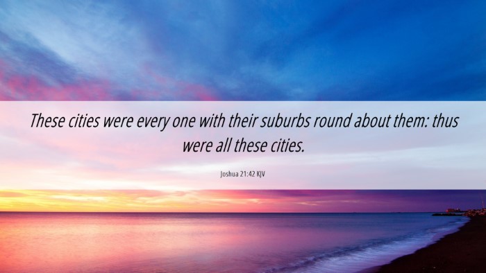 Picture 06 - Joshua 21:42 KJV Desktop Wallpaper - These cities were every one with their suburbs - Desktop Bible Verse Wallpaper