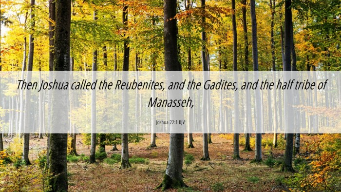 Picture 06 - Joshua 22:1 KJV Desktop Wallpaper - Then Joshua called the Reubenites, and the - Desktop Bible Verse Wallpaper