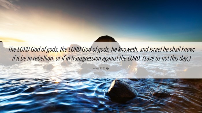 Picture 06 - Joshua 22:22 KJV Desktop Wallpaper - The LORD God of gods, the LORD God of gods, he - Desktop Bible Verse Wallpaper
