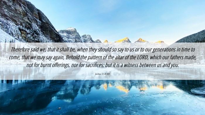 Picture 06 - Joshua 22:28 KJV Desktop Wallpaper - Therefore said we, that it shall be, when they - Desktop Bible Verse Wallpaper