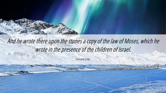 Picture 06 - Joshua 8:32 KJV Desktop Wallpaper - And he wrote there upon the stones a copy of the - Desktop Bible Verse Wallpaper