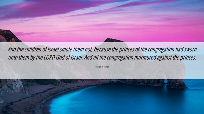 Picture 06 - Joshua 9:18 KJV Desktop Wallpaper - And the children of Israel smote them not, - Desktop Bible Verse Wallpaper