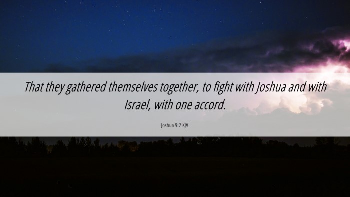 Picture 06 - Joshua 9:2 KJV Desktop Wallpaper - That they gathered themselves together, to fight - Desktop Bible Verse Wallpaper