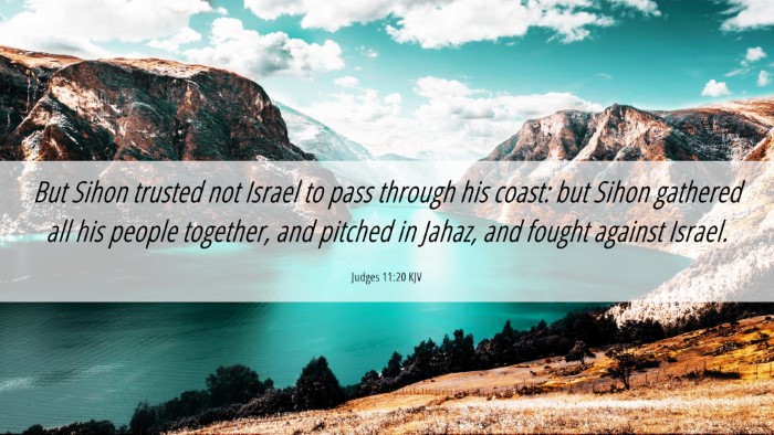 Picture 06 - Judges 11:20 KJV Desktop Wallpaper - But Sihon trusted not Israel to pass through his - Desktop Bible Verse Wallpaper