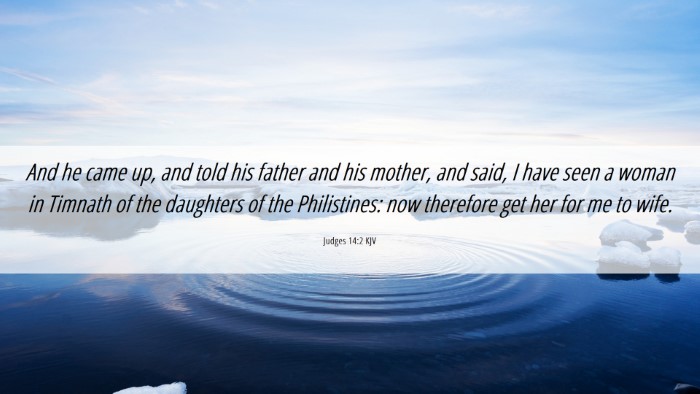 Picture 06 - Judges 14:2 KJV Desktop Wallpaper - And he came up, and told his father and his - Desktop Bible Verse Wallpaper