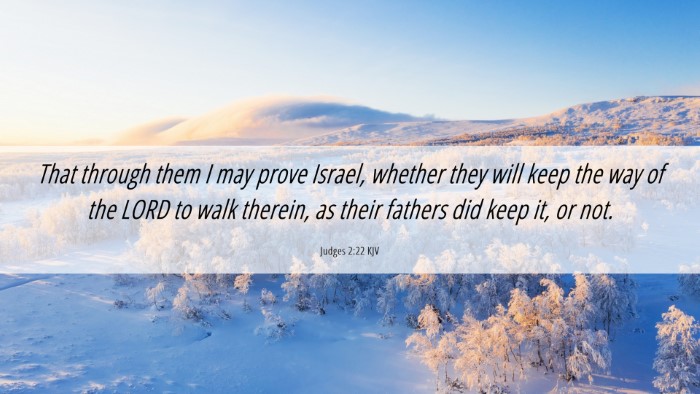 Picture 06 - Judges 2:22 KJV Desktop Wallpaper - That through them I may prove Israel, whether - Desktop Bible Verse Wallpaper