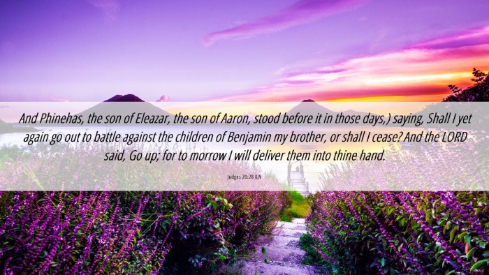 Picture 06 - Judges 20:28 KJV Desktop Wallpaper - And Phinehas, the son of Eleazar, the son of - Desktop Bible Verse Wallpaper