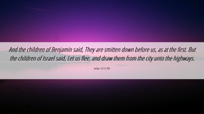 Picture 06 - Judges 20:32 KJV Desktop Wallpaper - And the children of Benjamin said, They are - Desktop Bible Verse Wallpaper