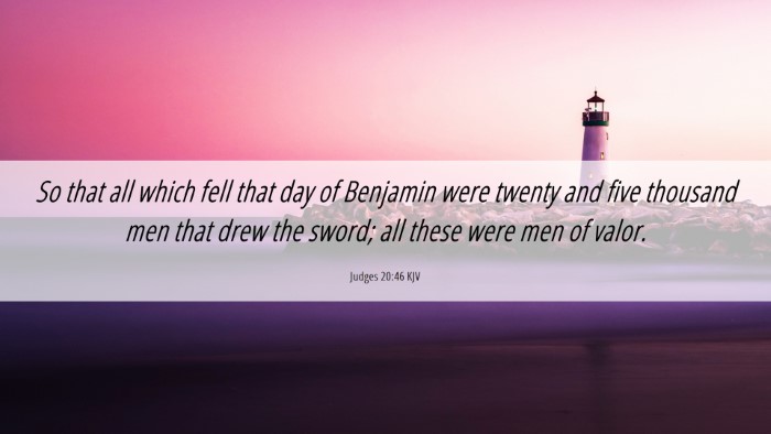 Picture 06 - Judges 20:46 KJV Desktop Wallpaper - So that all which fell that day of Benjamin were - Desktop Bible Verse Wallpaper