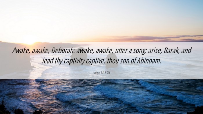 Picture 06 - Judges 5:12 KJV Desktop Wallpaper - Awake, awake, Deborah: awake, awake, utter a - Desktop Bible Verse Wallpaper