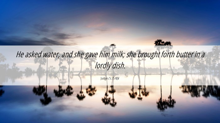 Picture 06 - Judges 5:25 KJV Desktop Wallpaper - He asked water, and she gave him milk; she - Desktop Bible Verse Wallpaper