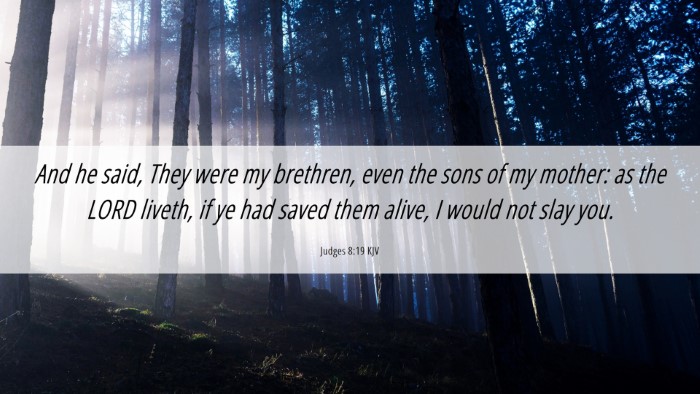 Picture 06 - Judges 8:19 KJV Desktop Wallpaper - And he said, They were my brethren, even the sons - Desktop Bible Verse Wallpaper