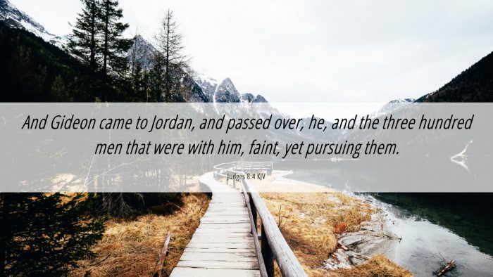 Picture 06 - Judges 8:4 KJV Desktop Wallpaper - And Gideon came to Jordan, and passed over, he, - Desktop Bible Verse Wallpaper