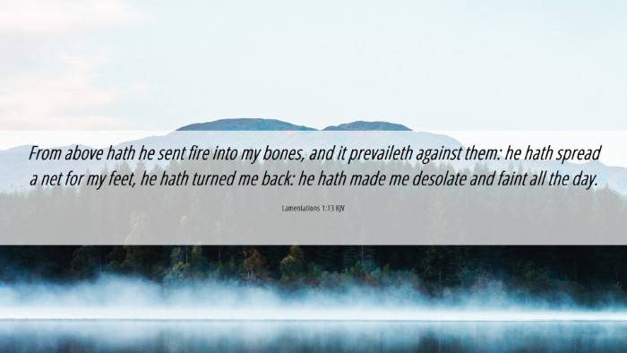 Picture 06 - Lamentations 1:13 KJV Desktop Wallpaper - From above hath he sent fire into my bones, and - Desktop Bible Verse Wallpaper