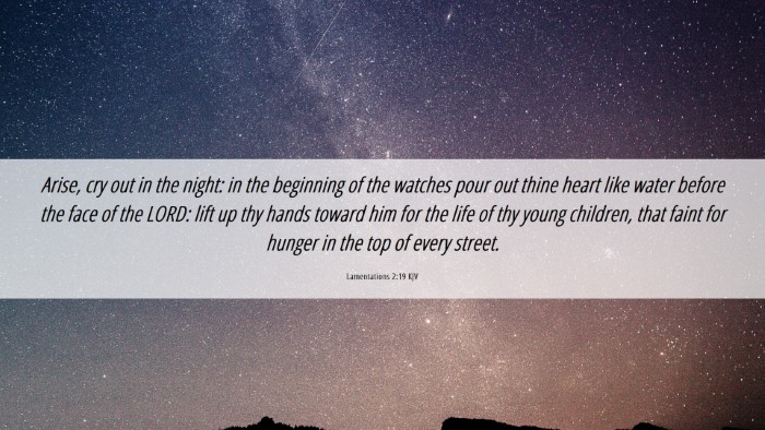 Picture 06 - Lamentations 2:19 KJV Desktop Wallpaper - Arise, cry out in the night: in the beginning of - Desktop Bible Verse Wallpaper