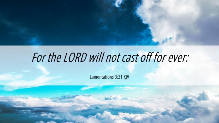 Picture 06 - Lamentations 3:31 KJV Desktop Wallpaper - For the LORD will not cast off for - Desktop Bible Verse Wallpaper