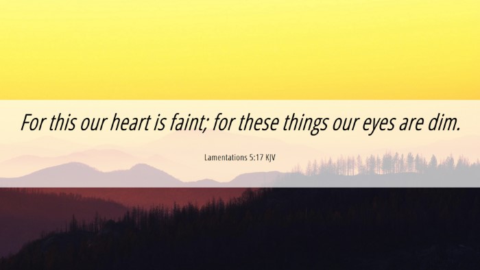 Picture 06 - Lamentations 5:17 KJV Desktop Wallpaper - For this our heart is faint; for these things our - Desktop Bible Verse Wallpaper