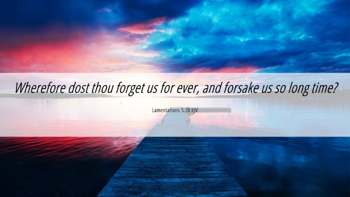Picture 06 - Lamentations 5:20 KJV Desktop Wallpaper - Wherefore dost thou forget us for ever, and - Desktop Bible Verse Wallpaper
