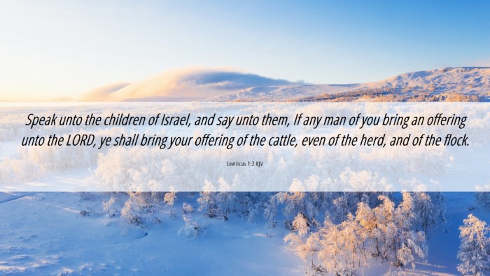 Picture 06 - Leviticus 1:2 KJV Desktop Wallpaper - Speak unto the children of Israel, and say unto - Desktop Bible Verse Wallpaper