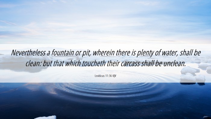 Picture 06 - Leviticus 11:36 KJV Desktop Wallpaper - Nevertheless a fountain or pit, wherein there is - Desktop Bible Verse Wallpaper