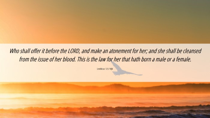 Picture 06 - Leviticus 12:7 KJV Desktop Wallpaper - Who shall offer it before the LORD, and make an - Desktop Bible Verse Wallpaper