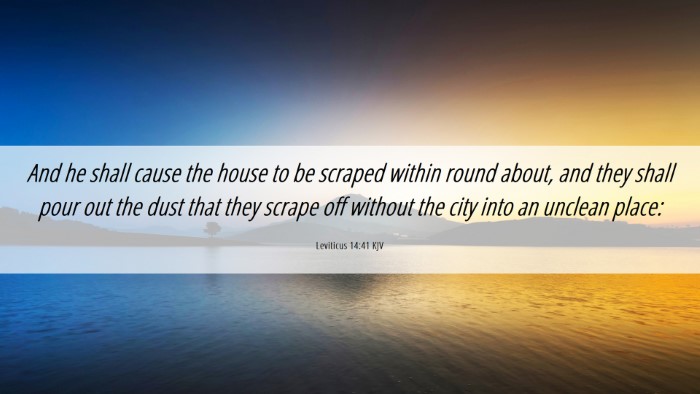 Picture 06 - Leviticus 14:41 KJV Desktop Wallpaper - And he shall cause the house to be scraped within - Desktop Bible Verse Wallpaper