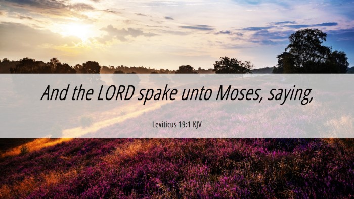 Picture 06 - Leviticus 19:1 KJV Desktop Wallpaper - And the LORD spake unto Moses, - Desktop Bible Verse Wallpaper