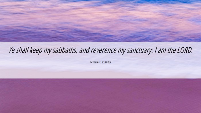 Picture 06 - Leviticus 19:30 KJV Desktop Wallpaper - Ye shall keep my sabbaths, and reverence my - Desktop Bible Verse Wallpaper