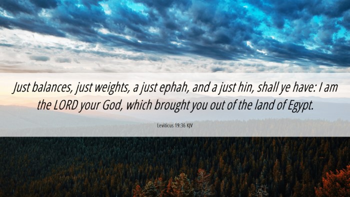 Picture 06 - Leviticus 19:36 KJV Desktop Wallpaper - Just balances, just weights, a just ephah, and a - Desktop Bible Verse Wallpaper