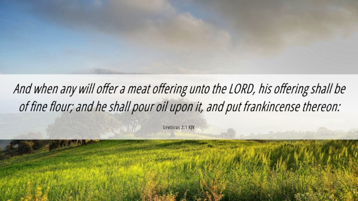 Picture 06 - Leviticus 2:1 KJV Desktop Wallpaper - And when any will offer a meat offering unto the - Desktop Bible Verse Wallpaper