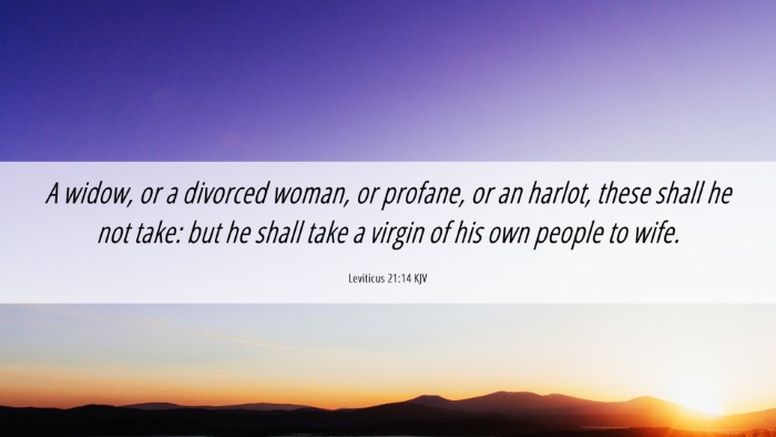 Picture 06 - Leviticus 21:14 KJV Desktop Wallpaper - A widow, or a divorced woman, or profane, or an - Desktop Bible Verse Wallpaper