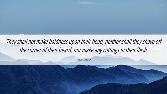Picture 06 - Leviticus 21:5 KJV Desktop Wallpaper - They shall not make baldness upon their head, - Desktop Bible Verse Wallpaper