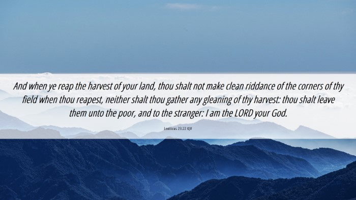 Picture 06 - Leviticus 23:22 KJV Desktop Wallpaper - And when ye reap the harvest of your land, thou - Desktop Bible Verse Wallpaper