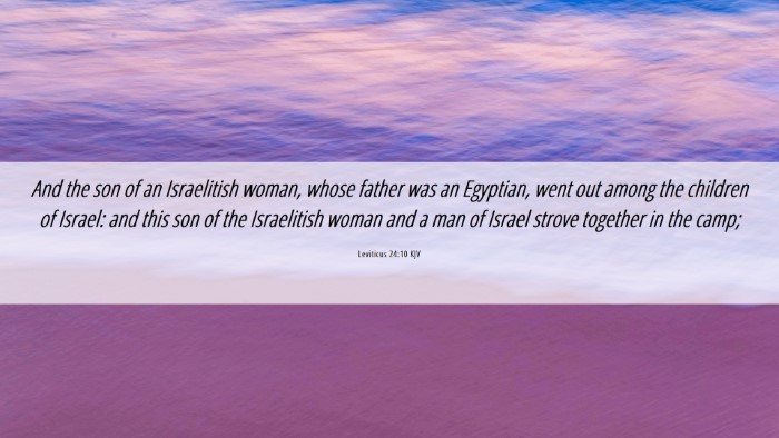 Picture 06 - Leviticus 24:10 KJV Desktop Wallpaper - And the son of an Israelitish woman, whose father - Desktop Bible Verse Wallpaper