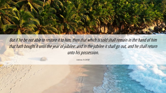 Picture 06 - Leviticus 25:28 KJV Desktop Wallpaper - But if he be not able to restore it to him, then - Desktop Bible Verse Wallpaper