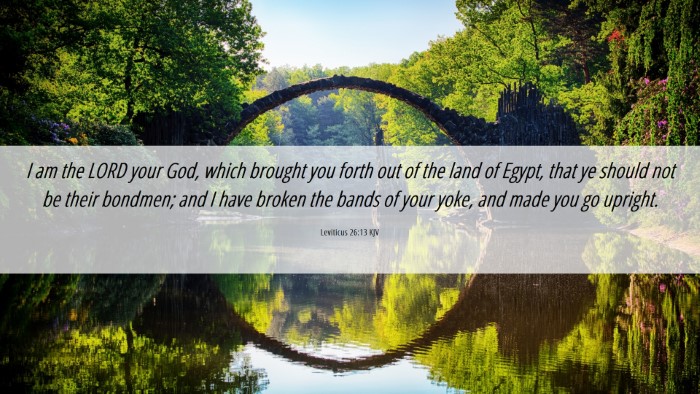 Picture 06 - Leviticus 26:13 KJV Desktop Wallpaper - I am the LORD your God, which brought you forth - Desktop Bible Verse Wallpaper