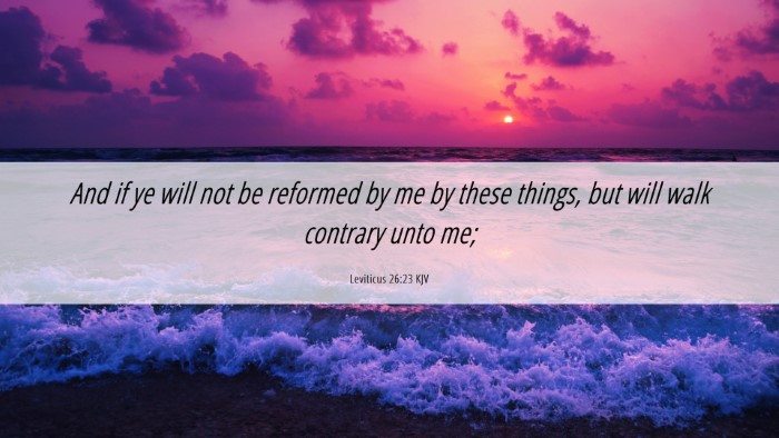 Picture 06 - Leviticus 26:23 KJV Desktop Wallpaper - And if ye will not be reformed by me by these - Desktop Bible Verse Wallpaper