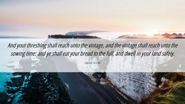Picture 06 - Leviticus 26:5 KJV Desktop Wallpaper - And your threshing shall reach unto the vintage, - Desktop Bible Verse Wallpaper
