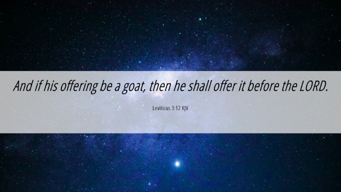 Picture 06 - Leviticus 3:12 KJV Desktop Wallpaper - And if his offering be a goat, then he shall - Desktop Bible Verse Wallpaper
