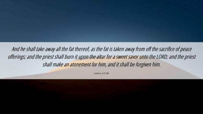 Picture 06 - Leviticus 4:31 KJV Desktop Wallpaper - And he shall take away all the fat thereof, as - Desktop Bible Verse Wallpaper