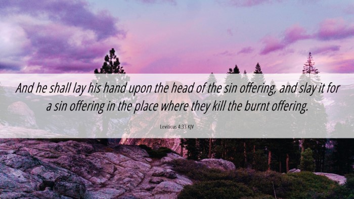 Picture 06 - Leviticus 4:33 KJV Desktop Wallpaper - And he shall lay his hand upon the head of the - Desktop Bible Verse Wallpaper