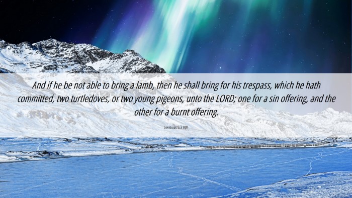 Picture 06 - Leviticus 5:7 KJV Desktop Wallpaper - And if he be not able to bring a lamb, then he - Desktop Bible Verse Wallpaper
