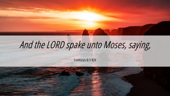 Picture 06 - Leviticus 6:1 KJV Desktop Wallpaper - And the LORD spake unto Moses, - Desktop Bible Verse Wallpaper