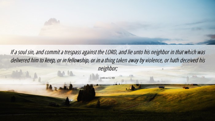 Picture 06 - Leviticus 6:2 KJV Desktop Wallpaper - If a soul sin, and commit a trespass against the - Desktop Bible Verse Wallpaper